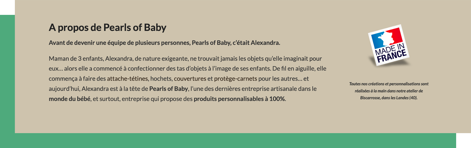 A propos Pearls of Baby